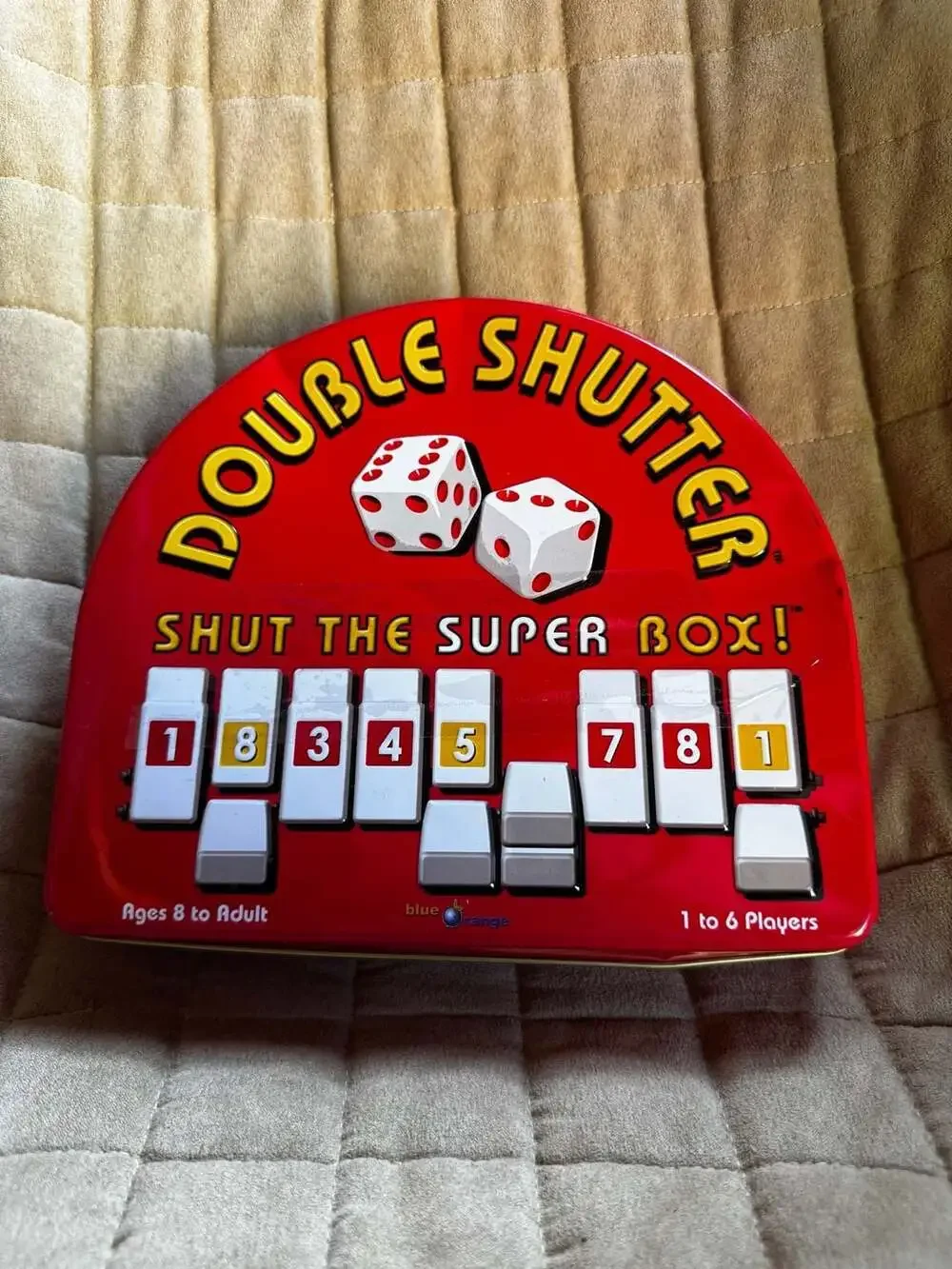 Double Shutter Board Game Blue Orange Shut The Super Box Tin